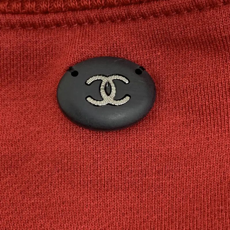 Chanel Chanel Red Cotton Sweatshirt for Women 0089 Size XXS / US 00 / IT 34 - 5 Thumbnail