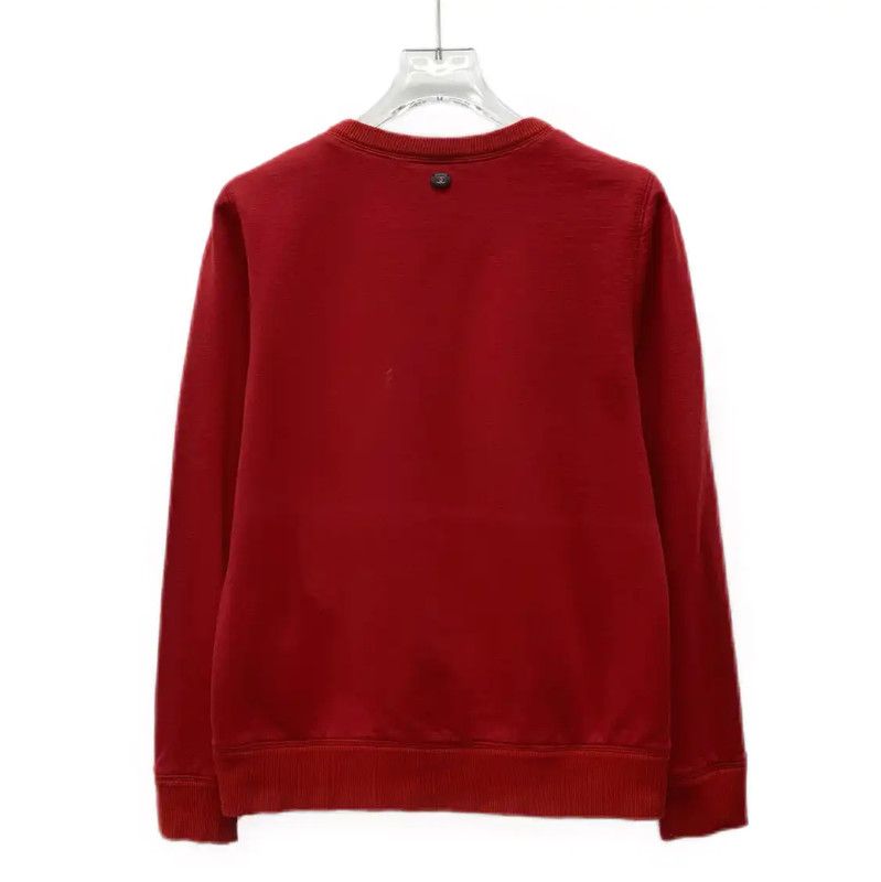 Chanel Chanel Red Cotton Sweatshirt for Women 0089 Size XXS / US 00 / IT 34 - 2 Thumbnail