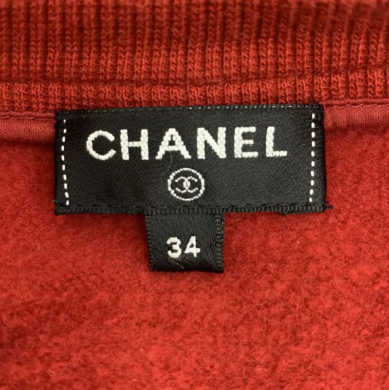 Chanel Chanel Red Cotton Sweatshirt for Women 0089 Size XXS / US 00 / IT 34 - 6 Thumbnail