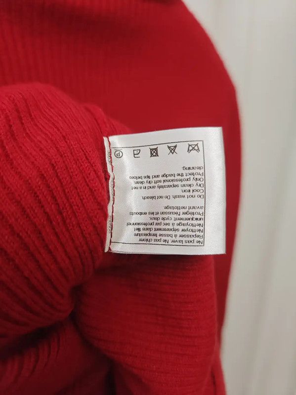 Chanel Chanel Red Wool Long Sleeve Pullover Sweater 0089 Size S / US 4 / IT 40 - 9 Thumbnail