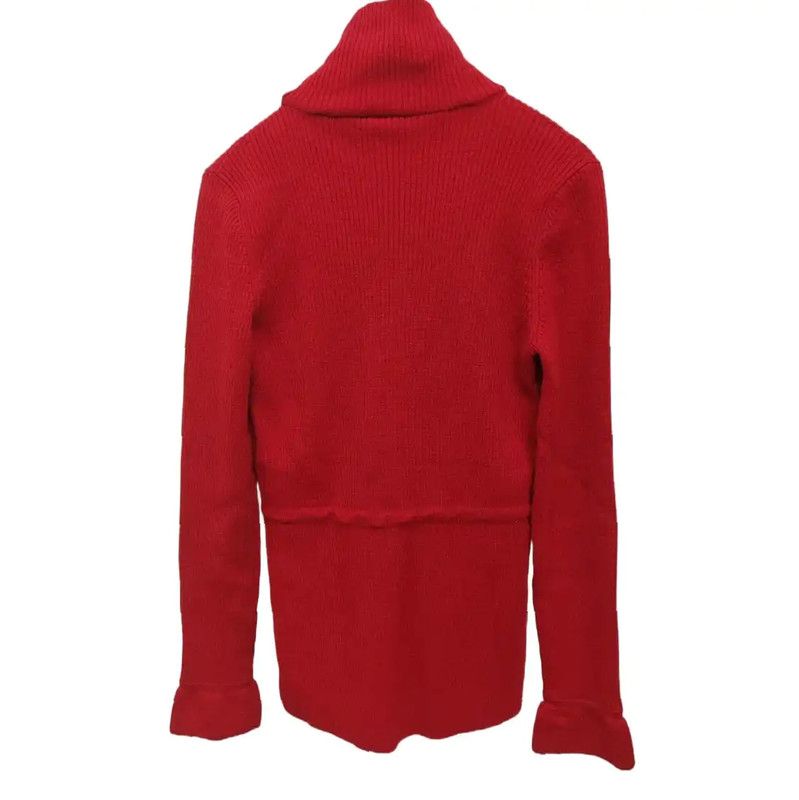 Chanel Chanel Red Wool Long Sleeve Pullover Sweater 0089 Size S / US 4 / IT 40 - 2 Thumbnail