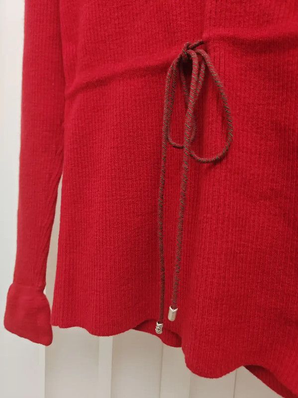 Chanel Chanel Red Wool Long Sleeve Pullover Sweater 0089 Size S / US 4 / IT 40 - 6 Thumbnail
