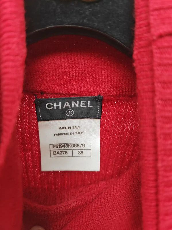 Chanel Chanel Red Wool Long Sleeve Pullover Sweater 0089 Size S / US 4 / IT 40 - 4 Thumbnail