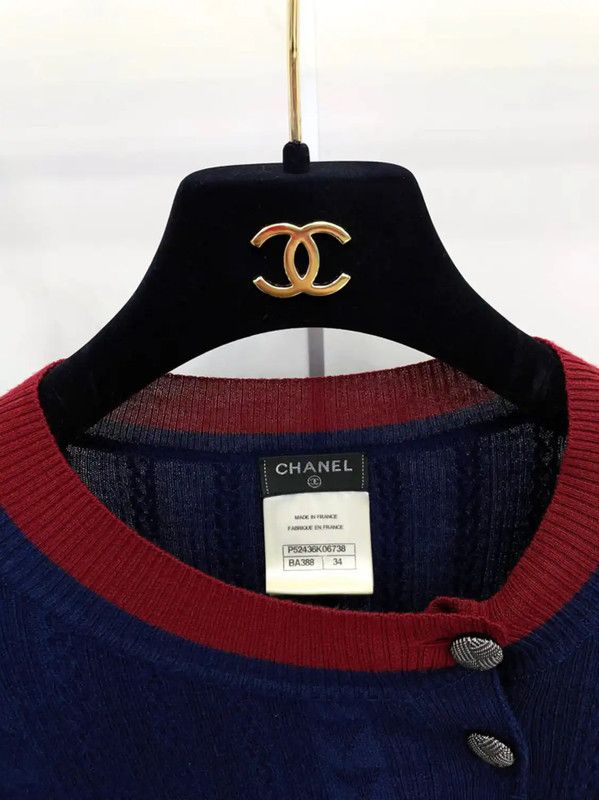 Chanel Chanel Blue Wool Long Sleeve Sweater 0089 Size S / US 4 / IT 40 - 8 Thumbnail