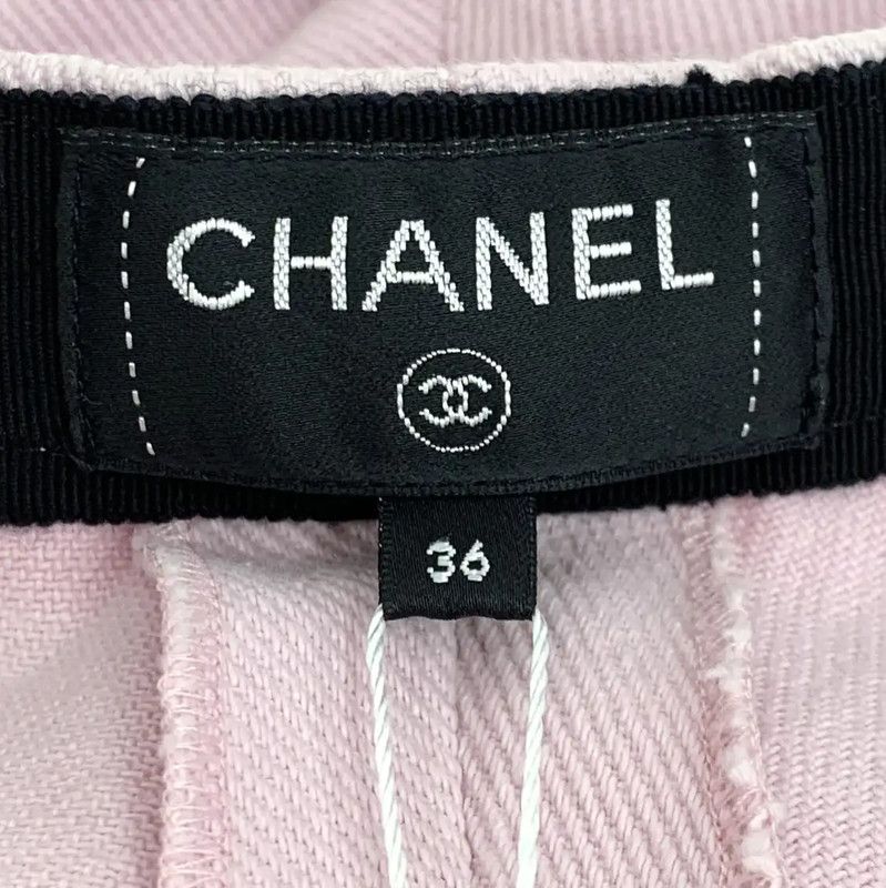 Chanel Chanel Pink Cotton Women's Shorts 0089 Size 22" - 5 Thumbnail