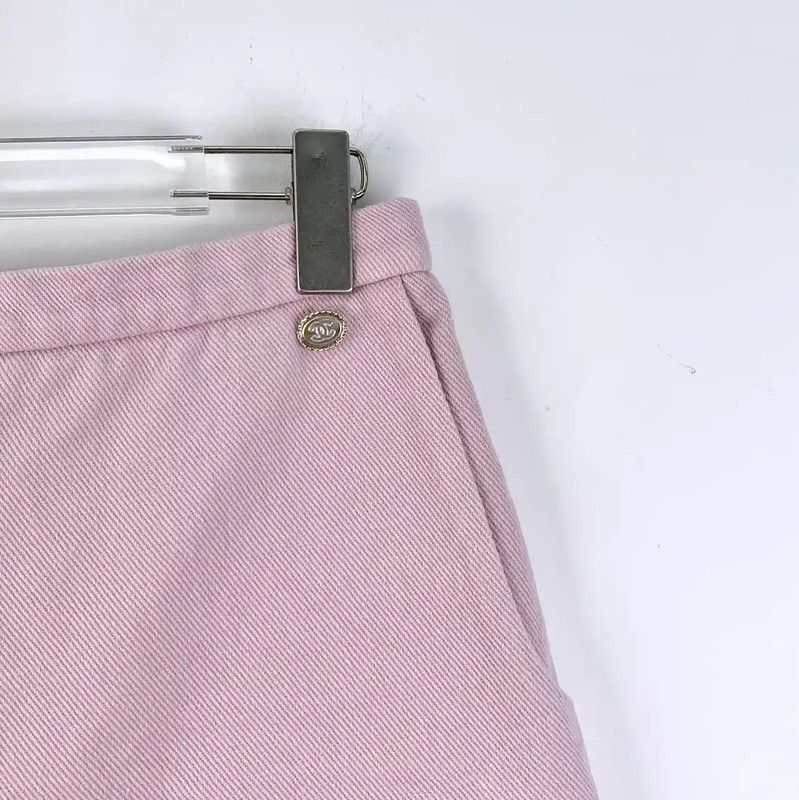 Chanel Chanel Pink Cotton Women's Shorts 0089 Size 22" - 3 Thumbnail