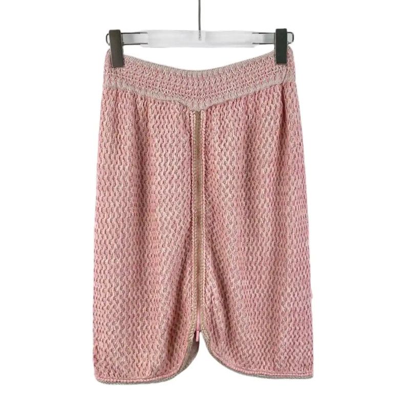 Chanel Chanel Pink Silk Midi Skirt 0089 Size 23" - 2 Thumbnail