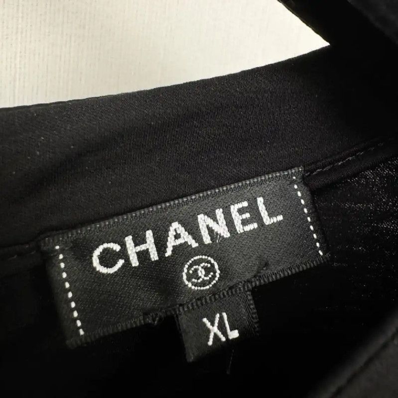Chanel Chanel Black Summer Short Sleeve Dress 0089 Size XL / US 12-14 / IT 48-50 - 4 Thumbnail