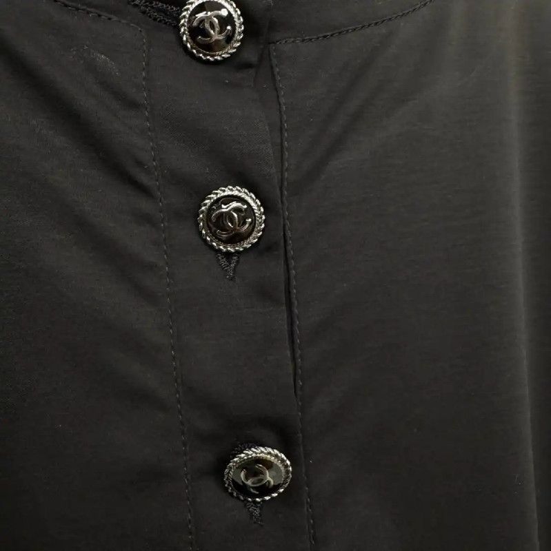 Chanel Chanel Black Summer Short Sleeve Dress 0089 Size XL / US 12-14 / IT 48-50 - 3 Thumbnail