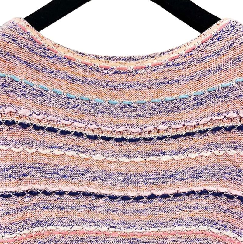Chanel Chanel Multicolor Silk Short Sleeve Top 0089 Size S / US 4 / IT 40 - 3 Thumbnail