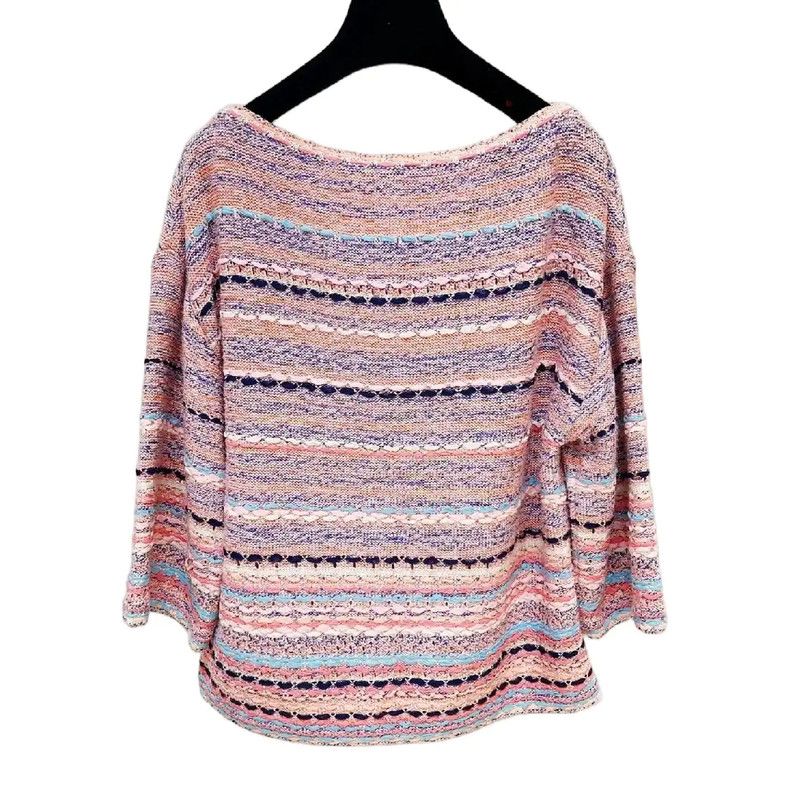 Chanel Chanel Multicolor Silk Short Sleeve Top 0089 Size S / US 4 / IT 40 - 8 Thumbnail