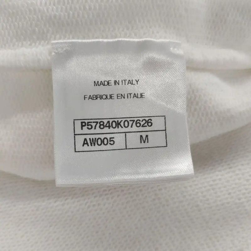Chanel Chanel White Cotton T-Shirt with Gold Print 0089 Size M / US 6-8 / IT 42-44 - 4 Thumbnail