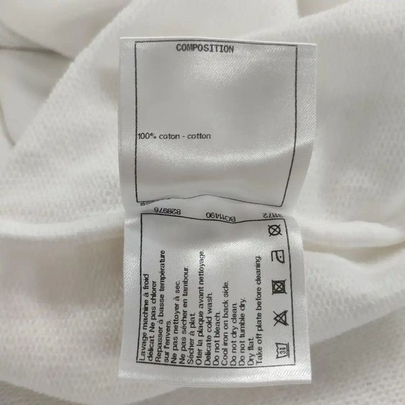 Chanel Chanel White Cotton T-Shirt with Gold Print 0089 Size M / US 6-8 / IT 42-44 - 5 Thumbnail