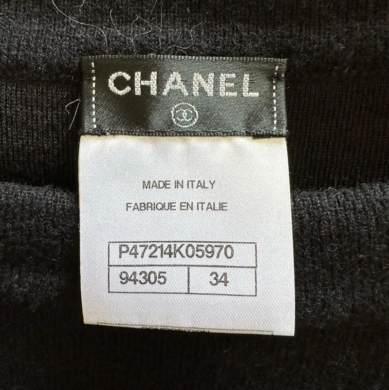 Chanel Chanel Black Wool Dress for Women 0089 Size XS / US 0-2 / IT 36-38 - 6 Thumbnail