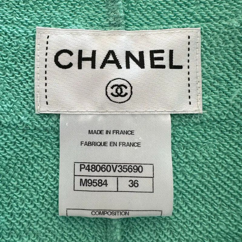 Chanel Chanel Green Cotton Dress for Women 0089 Size S / US 4 / IT 40 - 4 Thumbnail