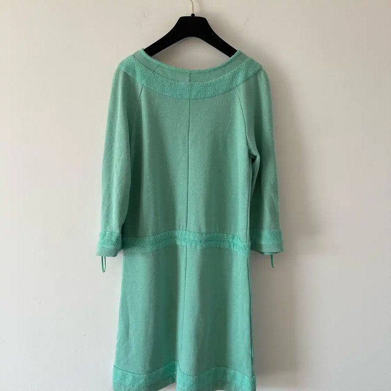Chanel Chanel Green Cotton Dress for Women 0089 Size S / US 4 / IT 40 - 2 Thumbnail