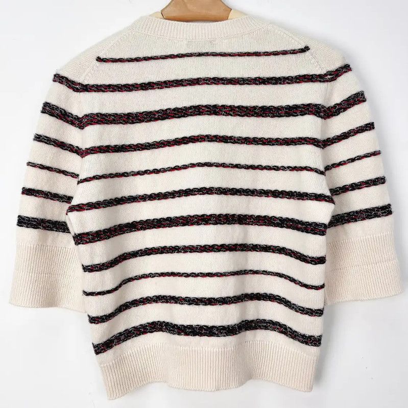 Chanel Chanel Cream Cotton Women's T-Shirt 0089 Size S / US 4 / IT 40 - 2 Thumbnail