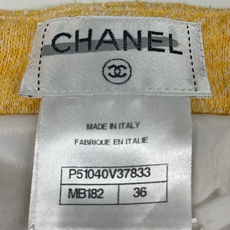 Chanel Chanel Casual Pants in Light Yellow Wool 0089 Size 23" - 3 Thumbnail