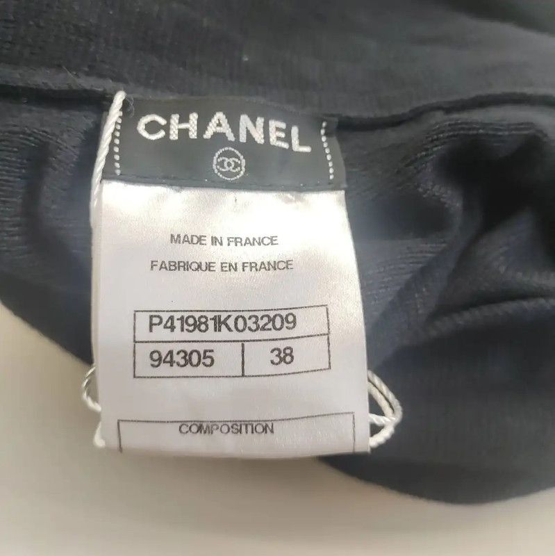 Chanel Chanel Black Cotton Midi Skirt 0089 Size 36" / US 14 / IT 50 - 4 Thumbnail