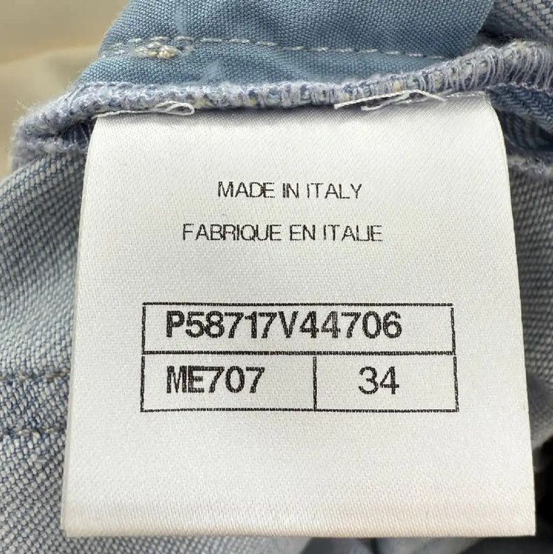 Chanel Chanel Light Blue Cotton Women's Jeans 0089 Size 23" - 4 Thumbnail