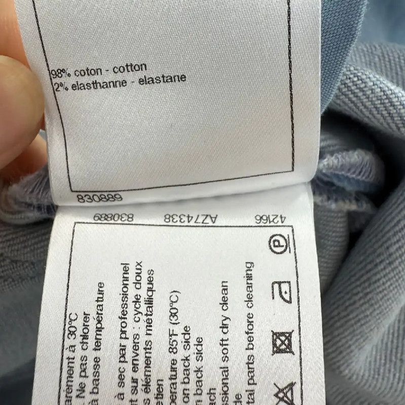 Chanel Chanel Light Blue Cotton Women's Jeans 0089 Size 23" - 5 Thumbnail
