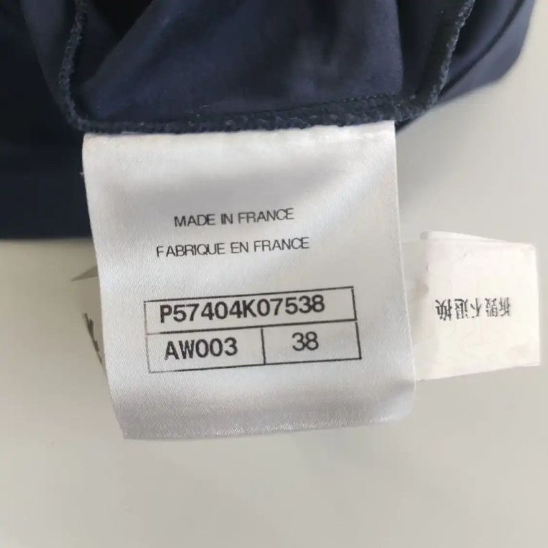 Chanel Chanel Navy Blue Cotton T-Shirt for Women 0089 Size M / US 6-8 / IT 42-44 - 4 Thumbnail
