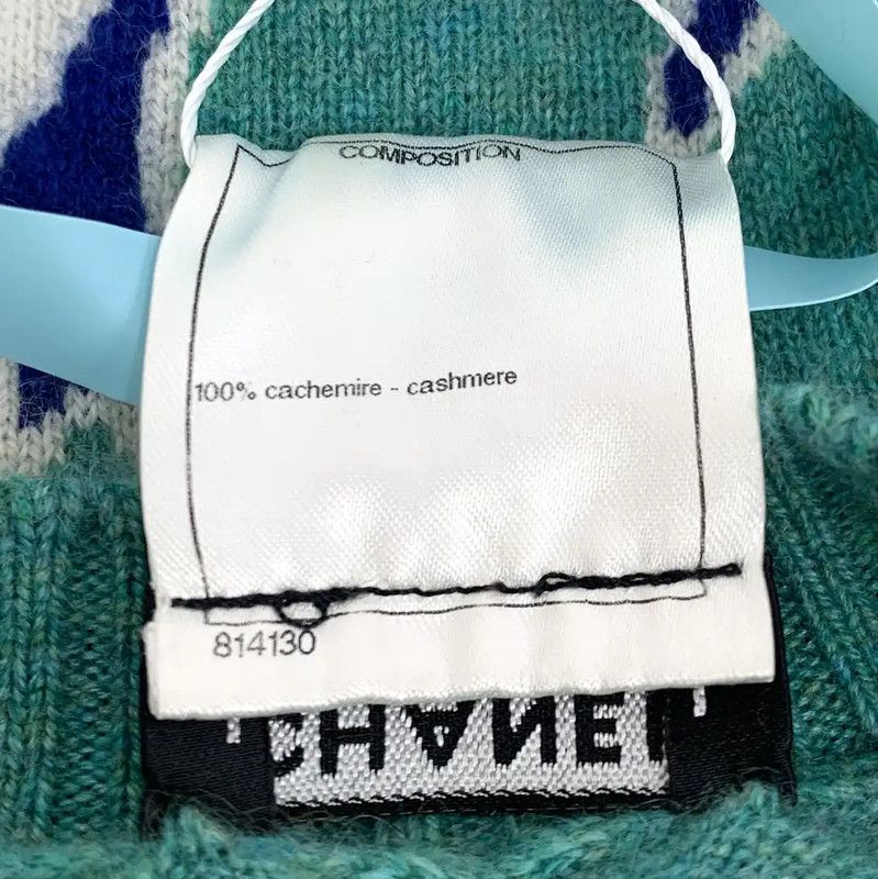 Chanel Chanel Green Cashmere Flower Sweater 0089 Size M / US 6-8 / IT 42-44 - 7 Thumbnail