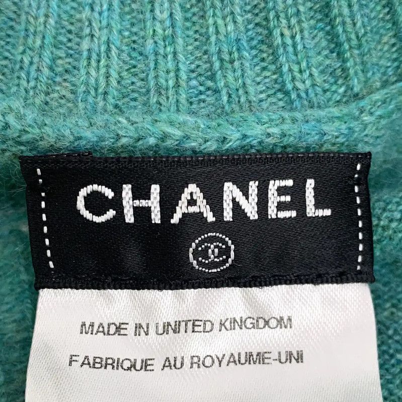 Chanel Chanel Green Cashmere Flower Sweater 0089 Size M / US 6-8 / IT 42-44 - 5 Thumbnail
