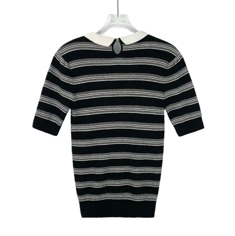 Chanel Chanel Striped Nylon T-Shirt with Bow 0089 Size XXS / US 00 / IT 34 - 2 Thumbnail