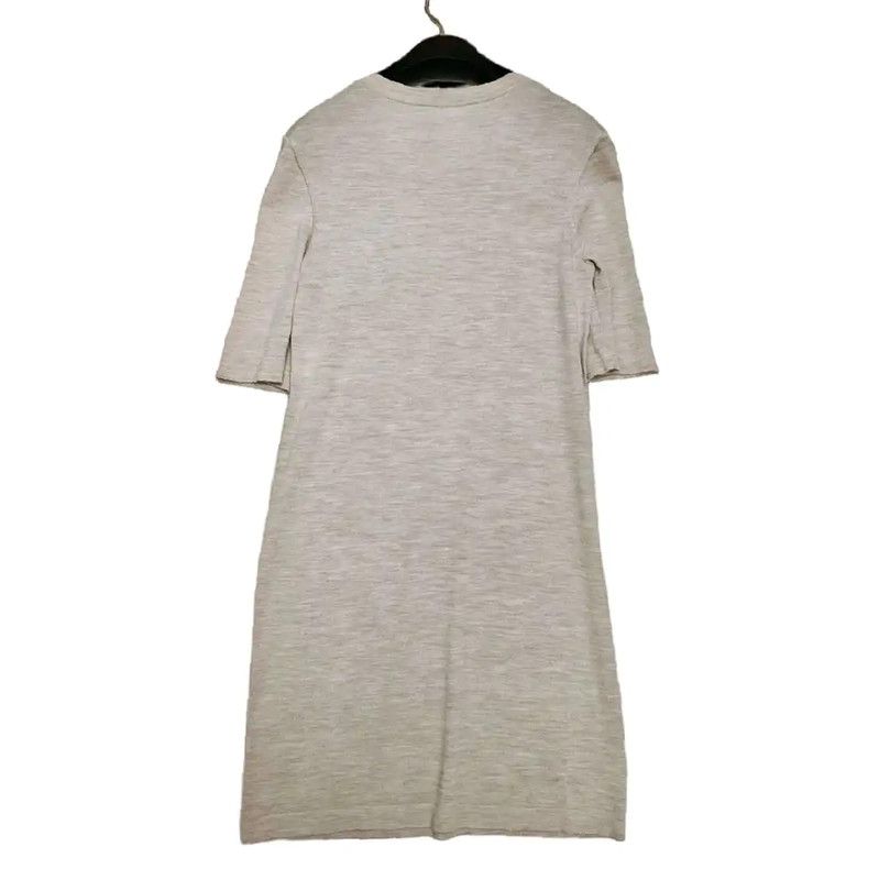 Chanel Chanel Wool Logo Dress in Beige 0089 Size M / US 6-8 / IT 42-44 - 2 Thumbnail