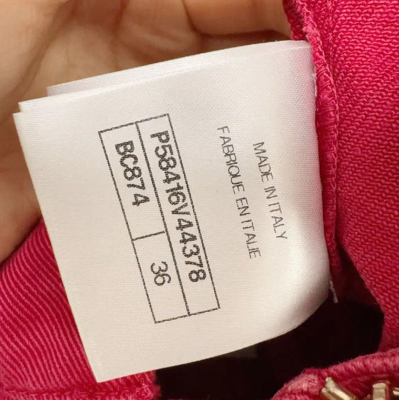 Chanel Chanel Red Casual Trousers for Women 0089 Size 23" - 5 Thumbnail