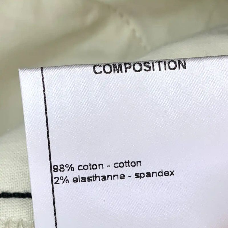 Chanel Chanel Color Block Cotton Women's Denim Pants 0089 Size 23" - 9 Thumbnail