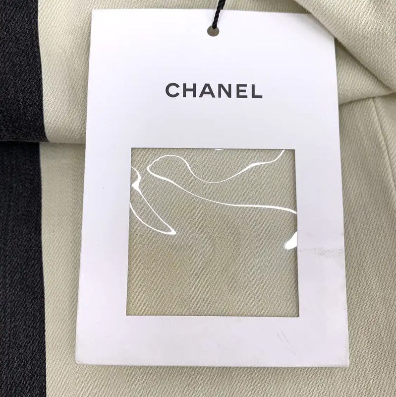 Chanel Chanel Color Block Cotton Women's Denim Pants 0089 Size 23" - 7 Thumbnail