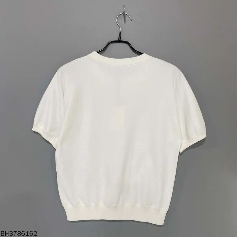 Chanel Chanel Ivory Women's T-Shirt with Embellishments 0089 Size ONE SIZE - 3 Thumbnail