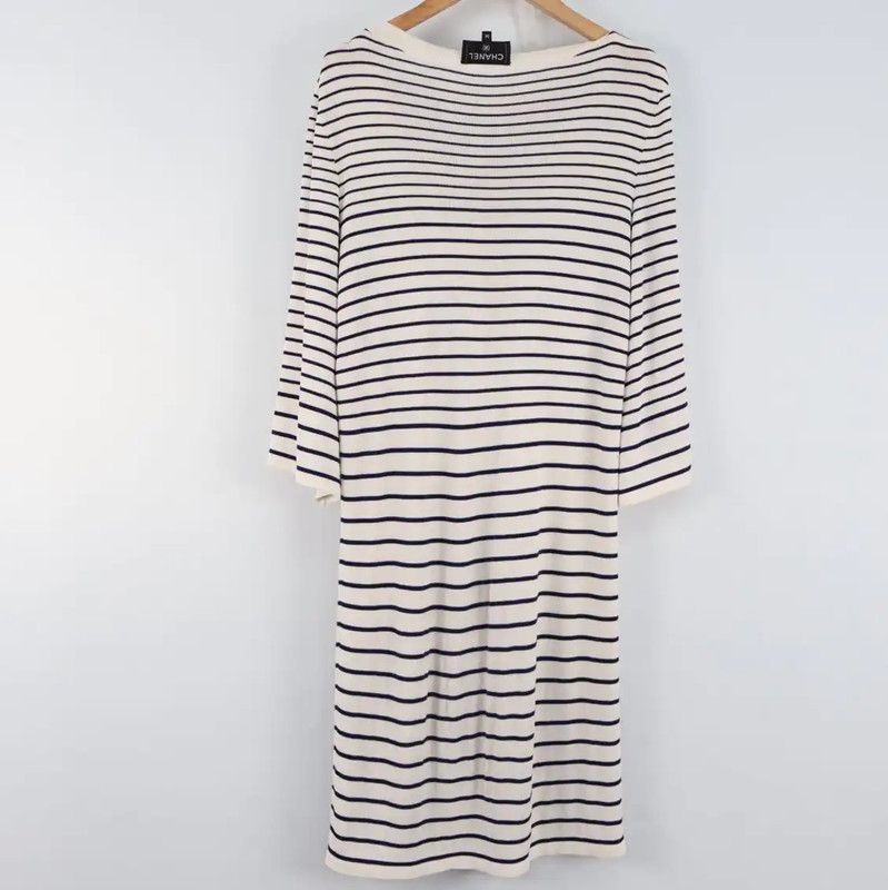 Chanel Chanel Striped Summer Dress for Women 0089 Size S / US 4 / IT 40 - 2 Thumbnail