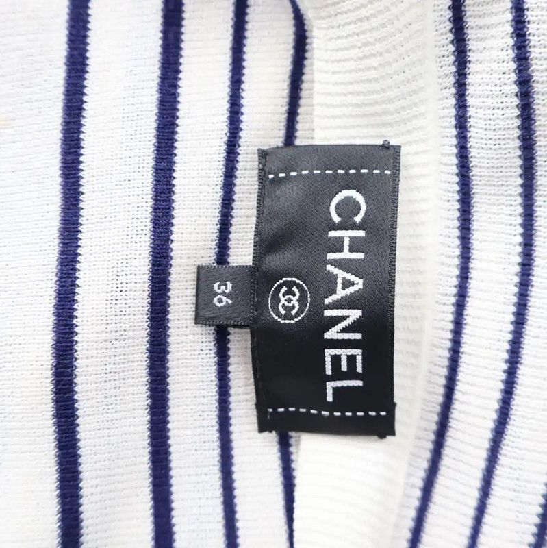 Chanel Chanel Striped Summer Dress for Women 0089 Size S / US 4 / IT 40 - 6 Thumbnail