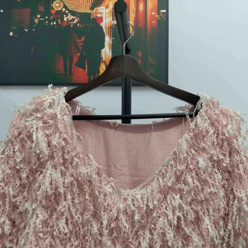 Chanel Chanel Pink Long Sleeve Sweater for Women 0089 Size L / US 10 / IT 46 - 3 Thumbnail