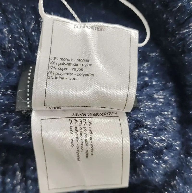 Chanel Chanel Navy Cashmere Pullover Sweater 0089 Size M / US 6-8 / IT 42-44 - 4 Thumbnail