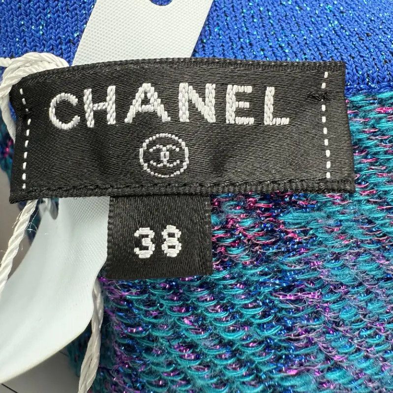 Chanel Chanel Blue Silk Pullover Sweater 0089 Size M / US 6-8 / IT 42-44 - 3 Thumbnail