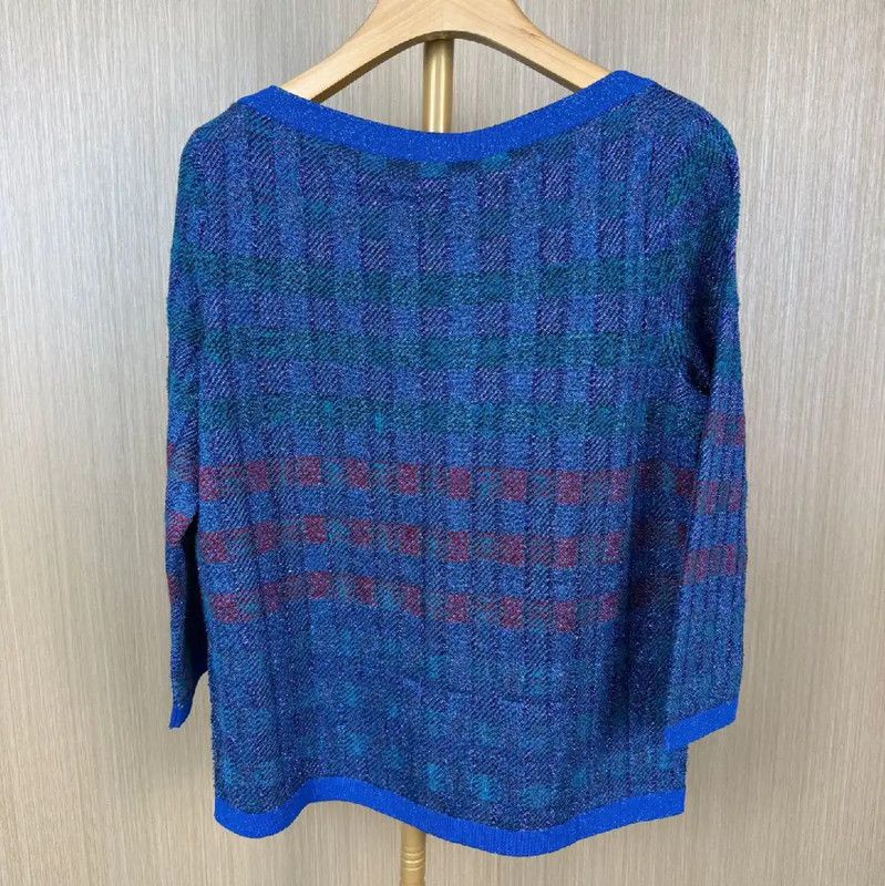 Chanel Chanel Blue Silk Pullover Sweater 0089 Size M / US 6-8 / IT 42-44 - 2 Thumbnail
