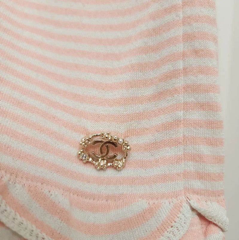 Chanel Chanel Striped Dress in Soft Pink for Women 0089 Size M / US 6-8 / IT 42-44 - 9 Thumbnail