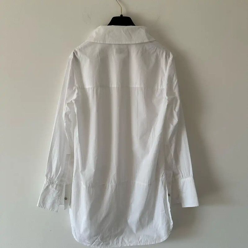 Chanel Chanel White Cotton Women's Shirt Size S 0089 Size S / US 4 / IT 40 - 2 Thumbnail