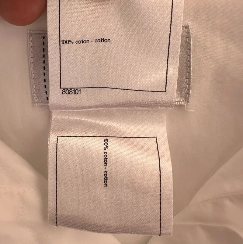 Chanel Chanel White Cotton Women's Shirt Size S 0089 Size S / US 4 / IT 40 - 6 Thumbnail
