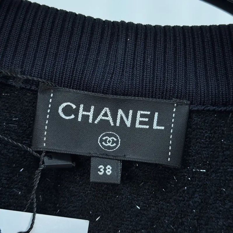 Chanel Chanel Navy Blue Knit Sweatshirt for Women 0089 Size M / US 6-8 / IT 42-44 - 6 Thumbnail