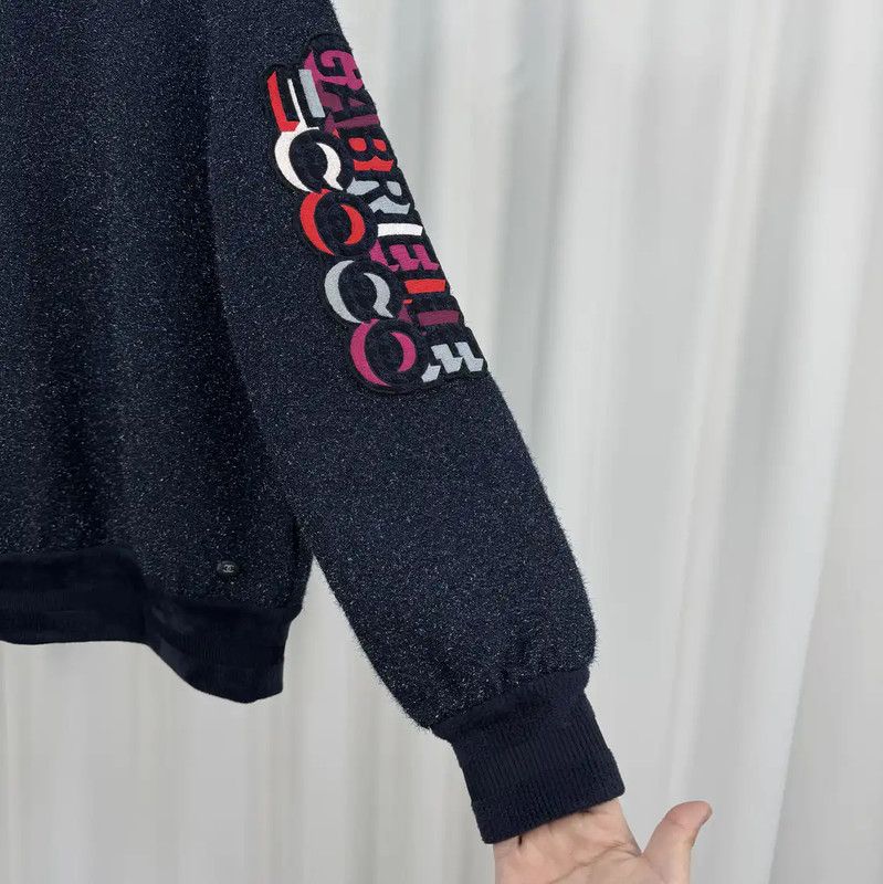Chanel Chanel Navy Blue Knit Sweatshirt for Women 0089 Size M / US 6-8 / IT 42-44 - 4 Thumbnail