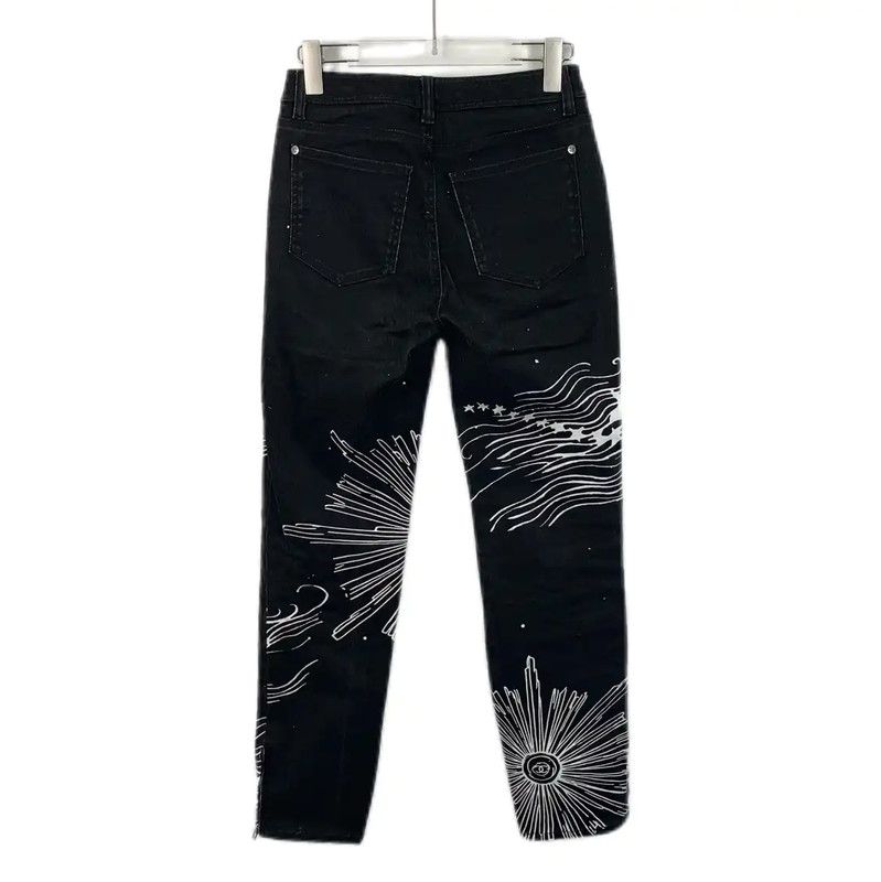 Chanel Chanel Black Cotton Ladies Jeans 0089 Size 22" - 2 Thumbnail