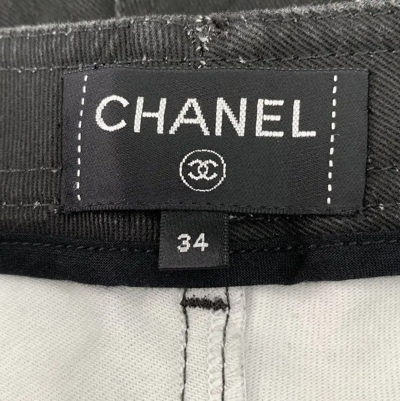 Chanel Chanel Black Cotton Ladies Jeans 0089 Size 22" - 7 Thumbnail