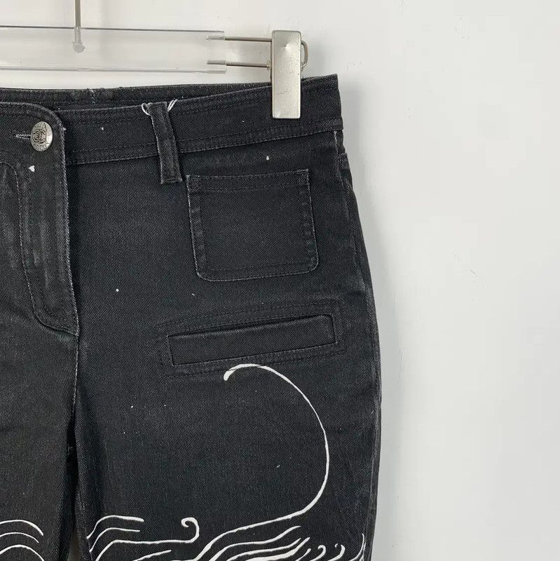 Chanel Chanel Black Cotton Ladies Jeans 0089 Size 22" - 3 Thumbnail