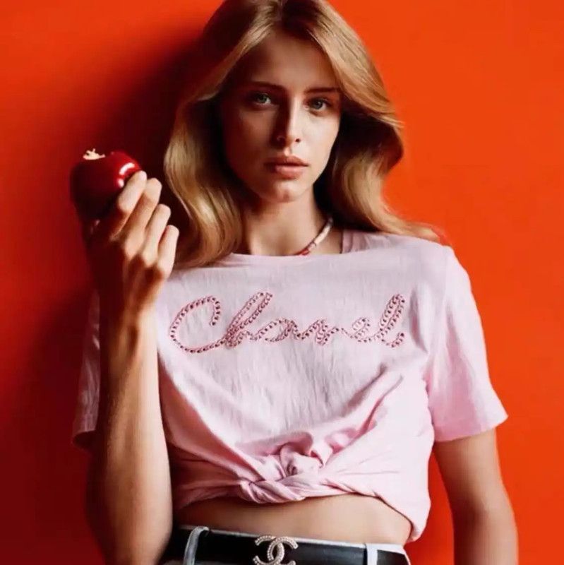 Chanel Chanel Pink Cotton Women's T-Shirt 0089 Size ONE SIZE - 10 Thumbnail