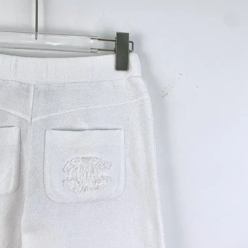 Chanel Chanel White Cotton Casual Pants for Women 0089 Size 23" - 5 Thumbnail
